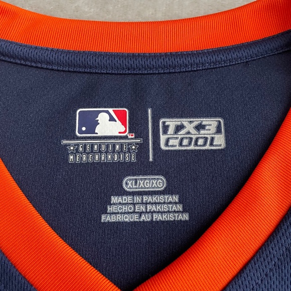 MLB Genuine Merchandise Mens TX3 Cool Detroit Tigers T-Shirt Sz XL Blue Orange - Picture 9 of 10